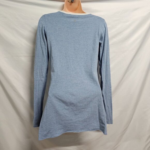 Lululemon Athletica Every Yogi Long Sleeve Top Women Size 8 Blue/White - Picture 6 of 15